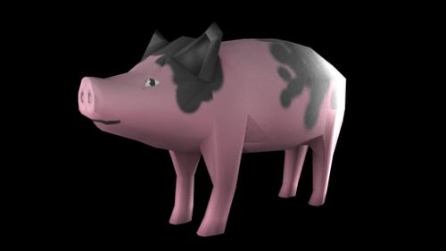 Low Poly Pig preview image